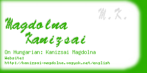 magdolna kanizsai business card